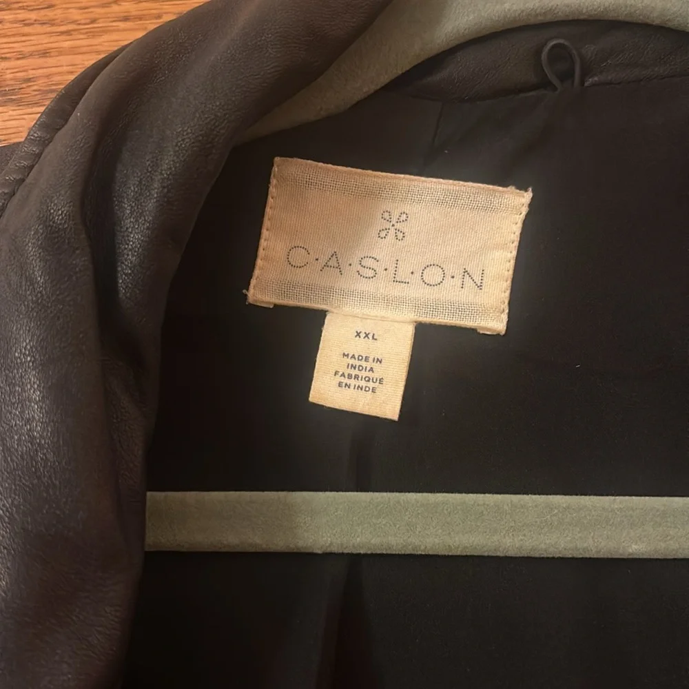 CasIon® Leather Moto Jacket with Removable Hood XXL - Picture 4 of 9